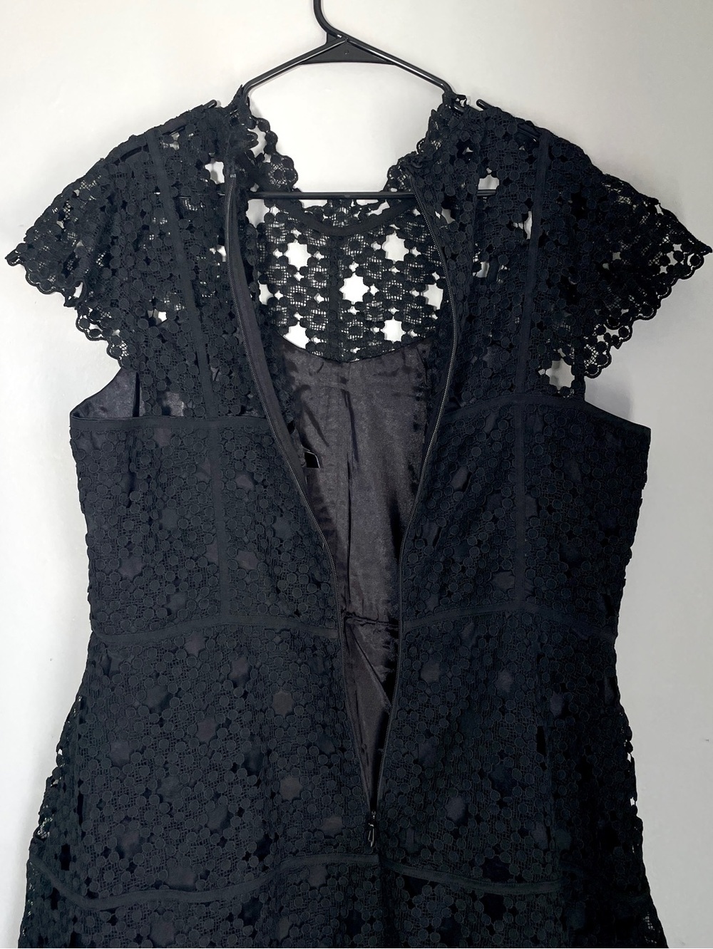 City Chic Black Lace Fit & Flare Dress Romantic Goth Chic - Picture 4 of 10